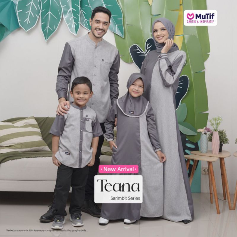 Sarimbit Mutif 2023 Sarimbit Mutif Teana Plum Grey Paloma Gamis Teana Koko Zidan