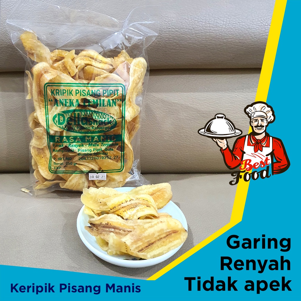 

Aneka Snack - Keripik Pisang Manis 250 gr Original Pisang Langsung Dari Pohon Kerupuk Cemilan Snack Ceriping Pisang Renyah Garing