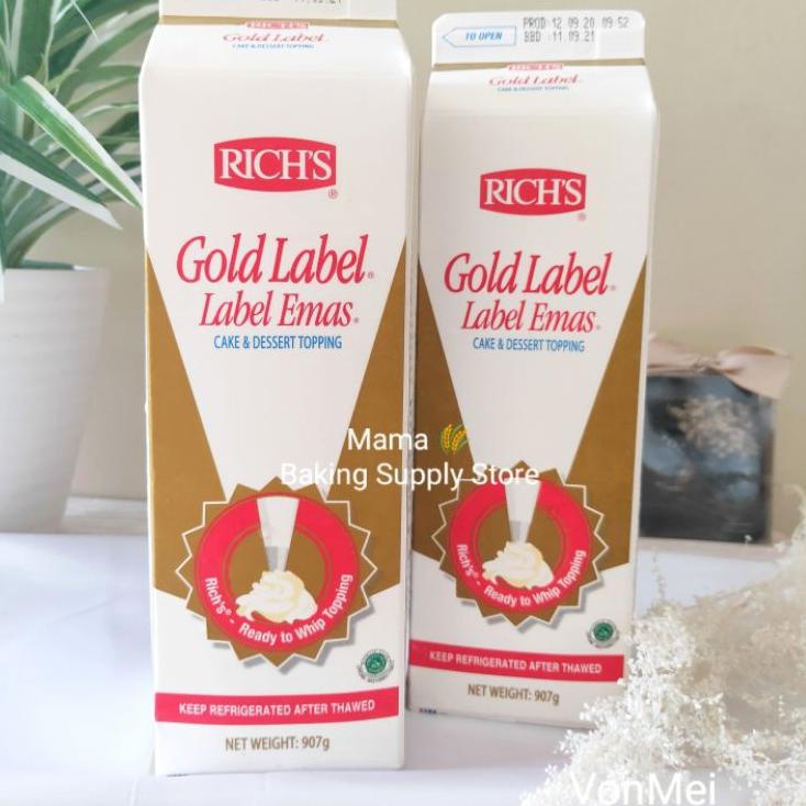 

♥ RICH'S RICH RICHS GOLD WHIPPING CREAM KRIM TOPPING ➦