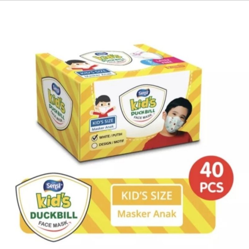 SENSI Kids Mask Duckbill 40pcs - Masker Anak Sensi Duckbill
