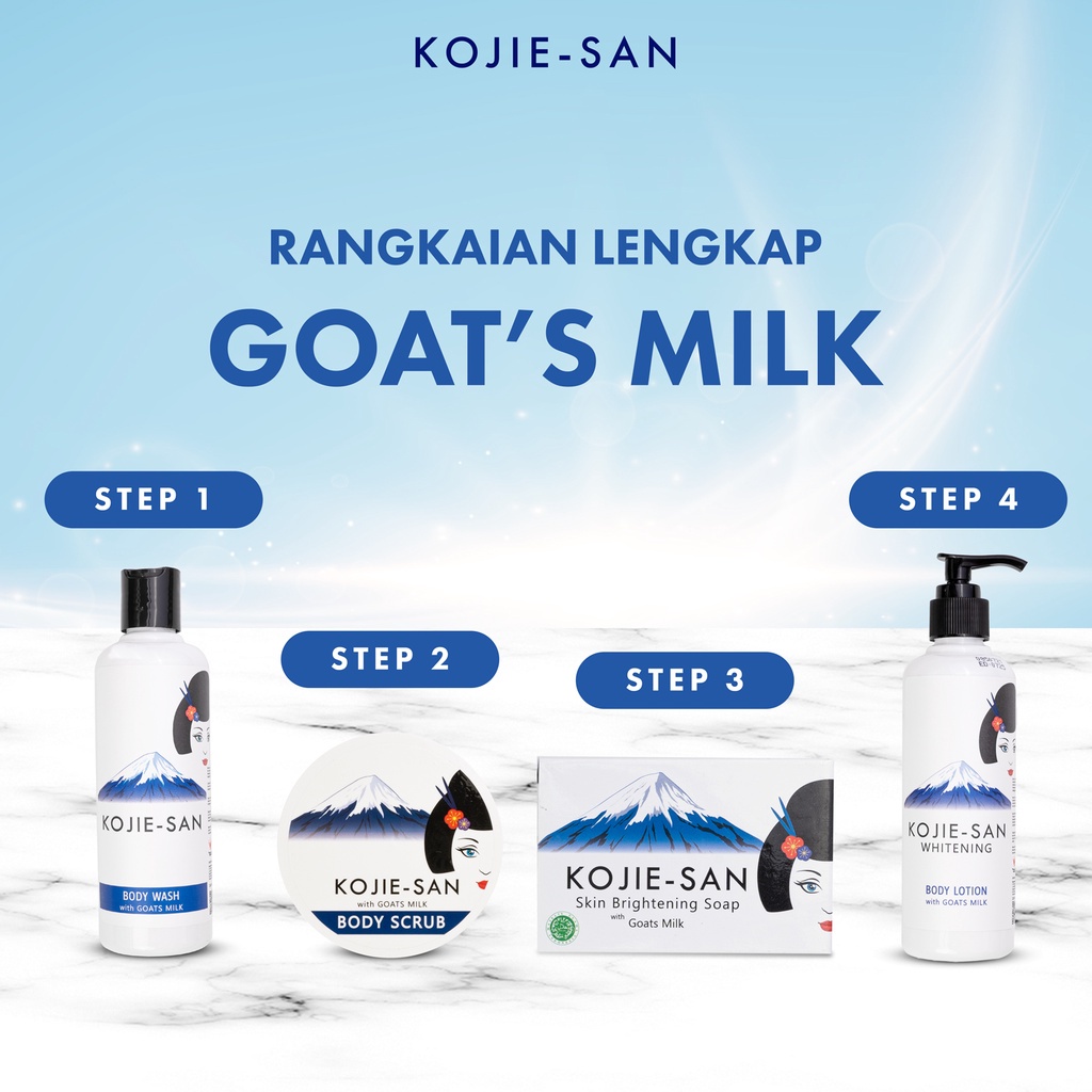 KOJIE-SAN SKIN BRIGHTENING Series | Soap Body Scrub Lotion Sabun Goats Milk Kojic Acid