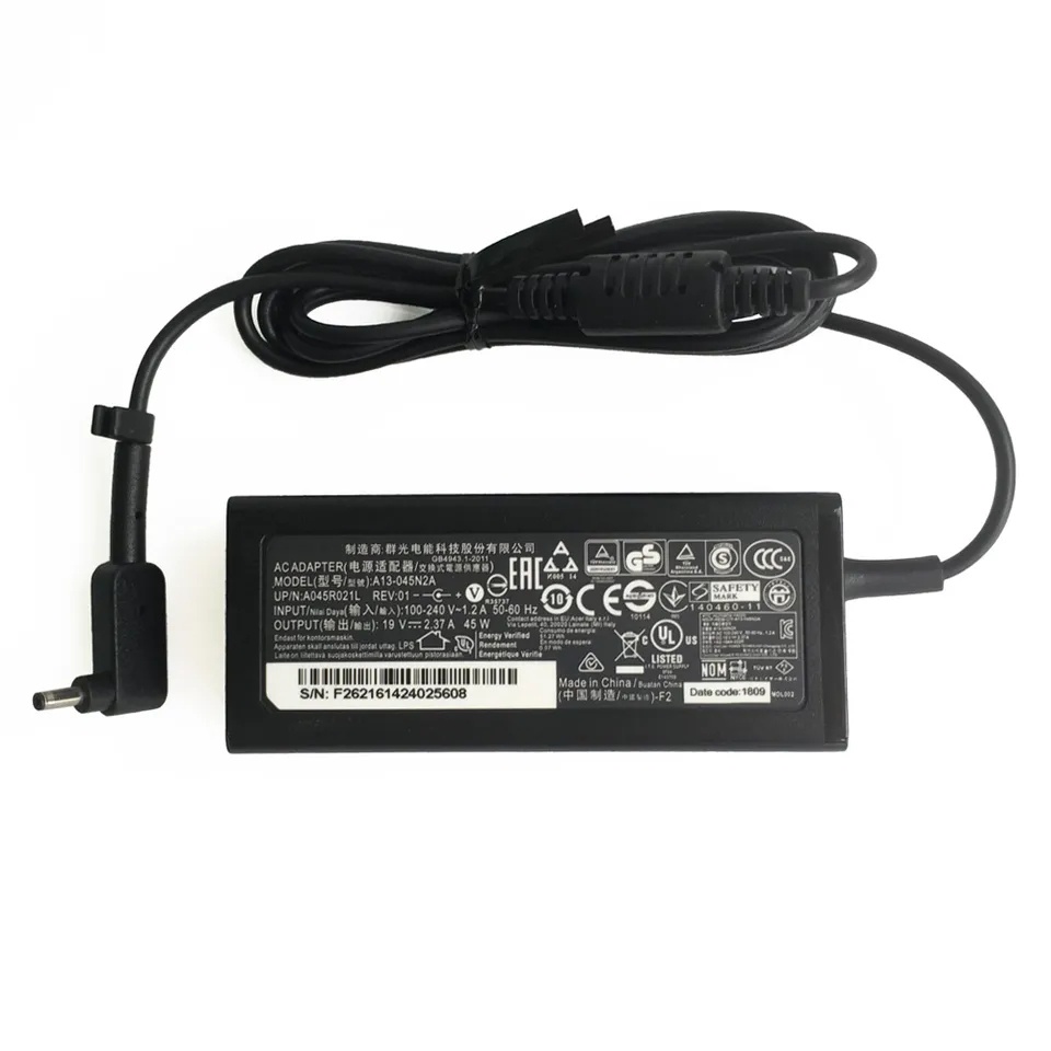 Charger 19V 2.37A 45W Laptop Acer Aspire 5 A515-44 A515-46 A515-54 A515-54 PA-1450