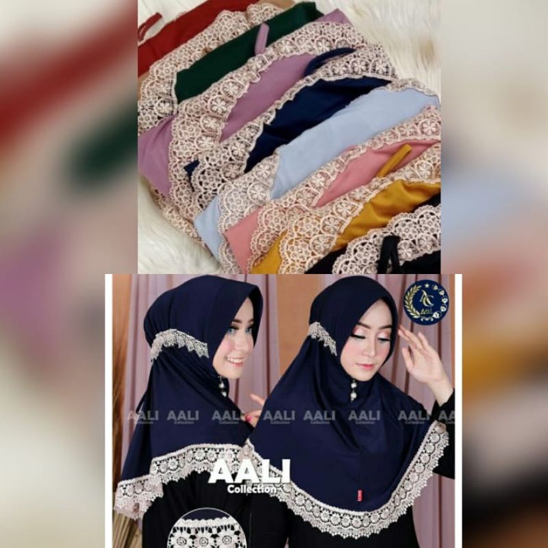 hijab serut renda