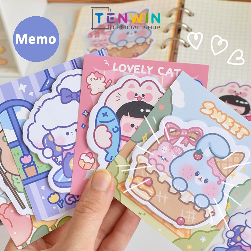 

30 lembar Memo & sticky note lucu-Tenwin