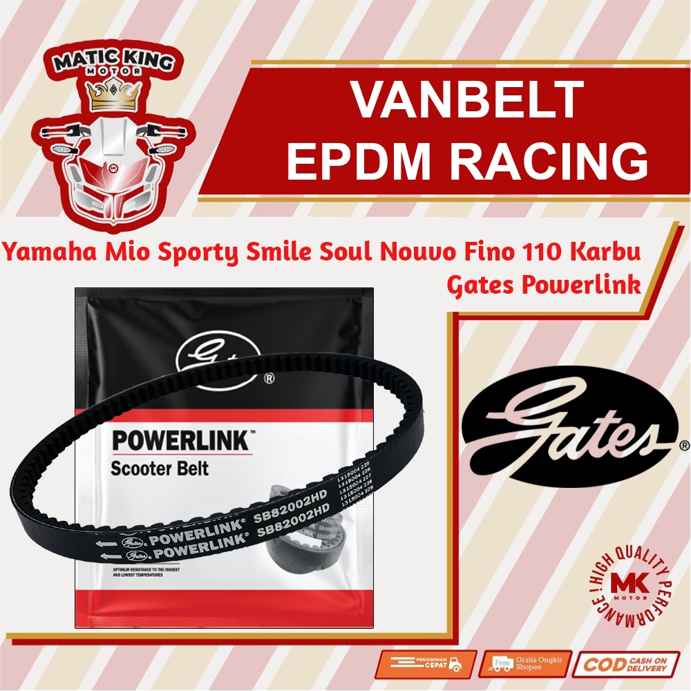 V belt Vanbelt Fanbelt Mio sporty M3 J GT Soul Z Fino Freego Gates Powerlink Made in Thailand