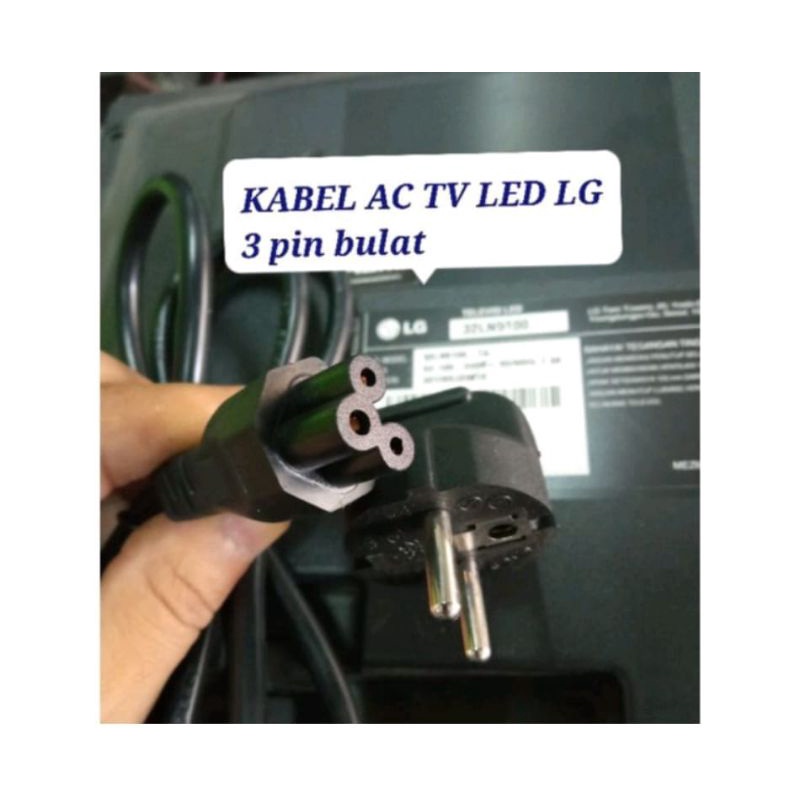 kabel power tv LG colokan lubang 3 pin