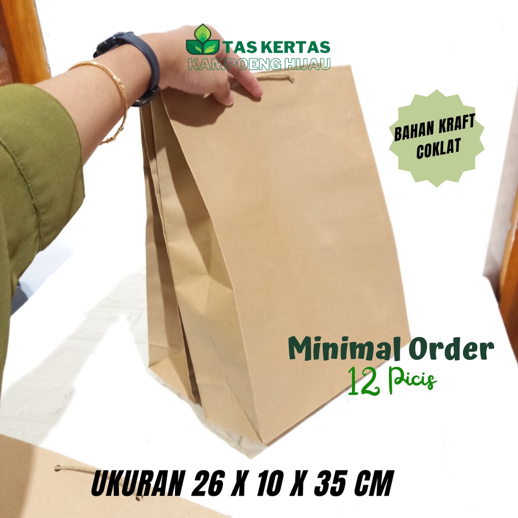 

Paperbag Polos Ukuran 26 x 10 x 35 cm Tas Kertas Paling Murah Jogja