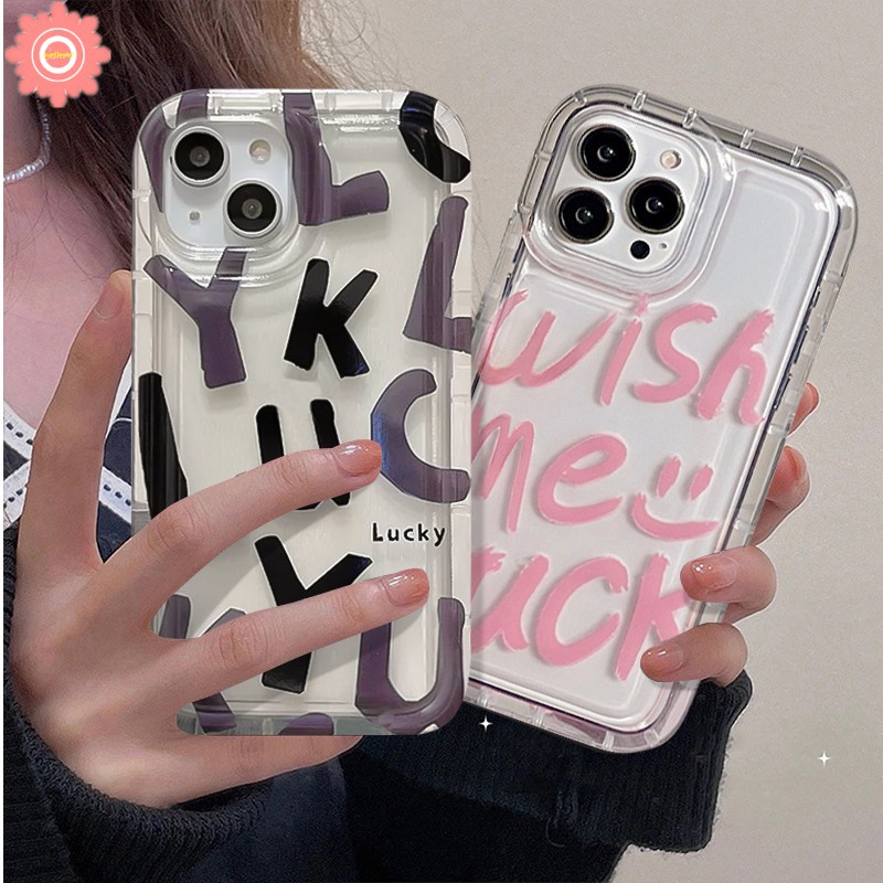 Case Huruf Alfabet Sederhana Untuk Realme C11 C15 C55 C30 7i C17 C30S C25 C25Y C25s C20 5 6i 5i 5s Realme C12 C21Y C33 C35 C20A C3 C1 C2 Smiley Soft TPU Airbag Shockproof Case