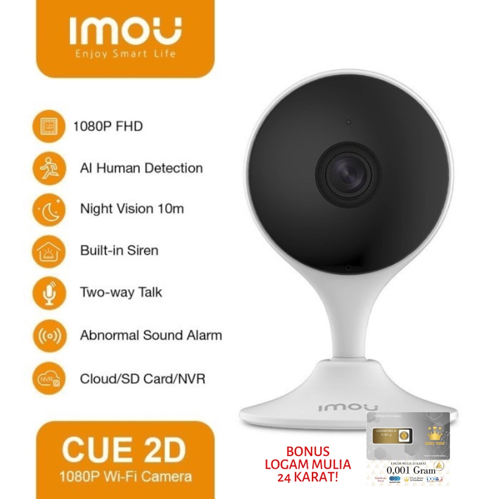 Imou Cue 2d 1080P Full HD IP Wifi Camera - Imou Cue 2d
