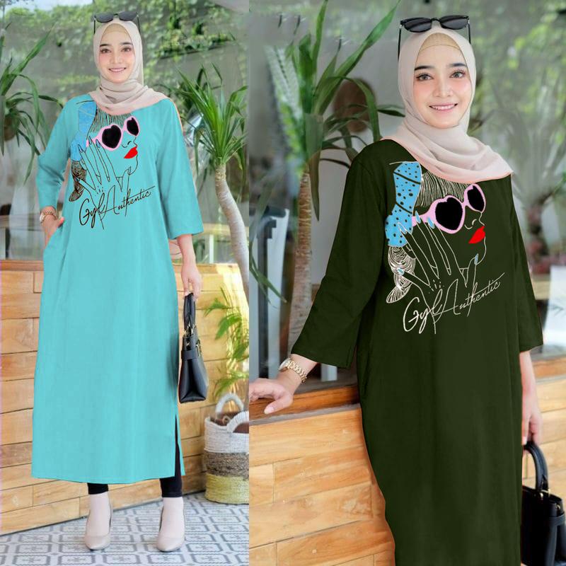 LONG TUNIK OVERSIZE BASIC | MIDI DRES TERKINI