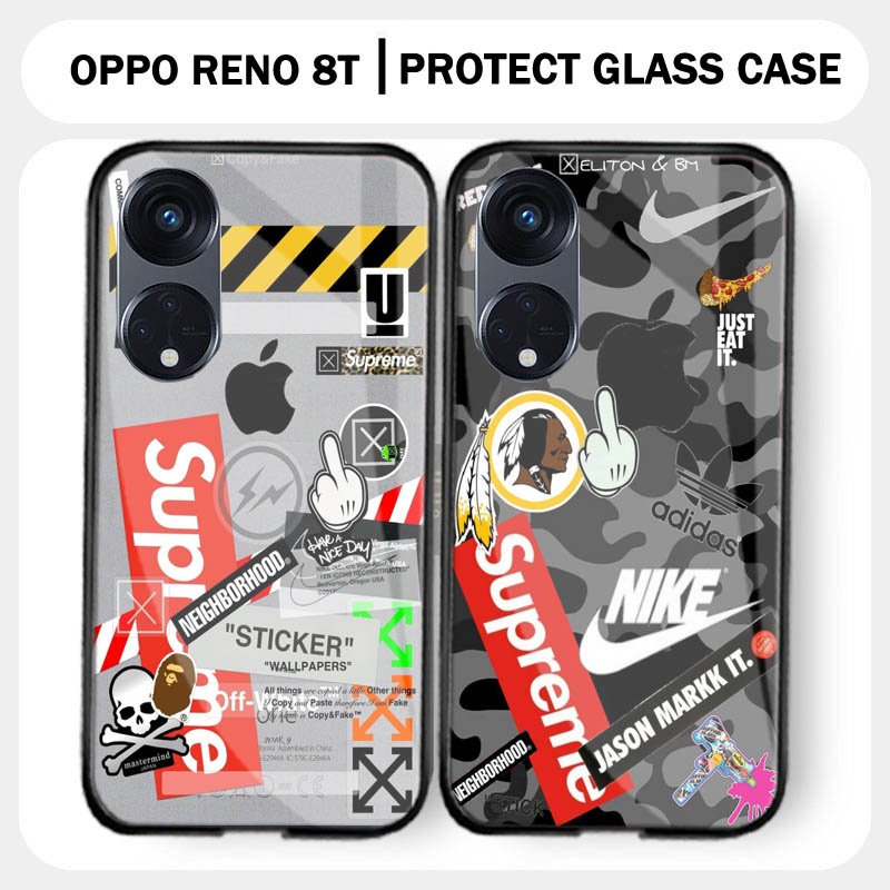 Softcase Glass Kaca Oppo Reno 8T Terbaru [M161] Casing Hp Oppo Reno 8T - Case HP Oppo Reno 8T - Peli