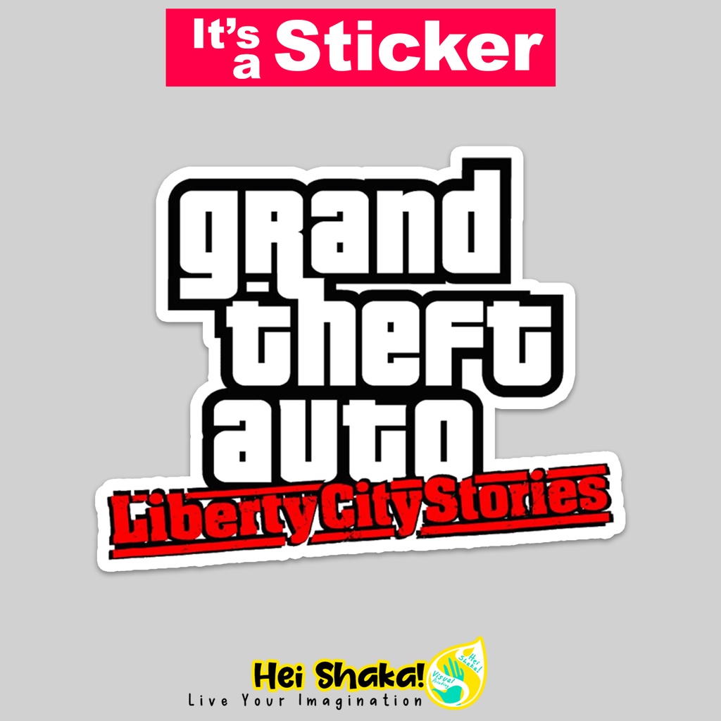 

Stiker GTA Grand Theft Auto Liberty City Stories Sticker Gamer Tempelan Gaming Bahan Vinyl Anti Air
