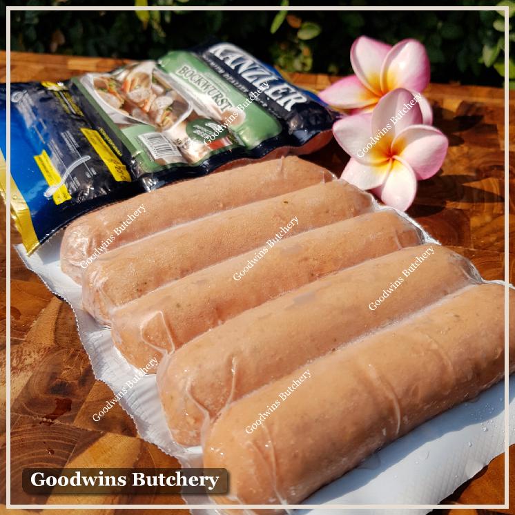 

Kanzler sosis Bockwurst chicken & beef sausage frozen 6" 15cm 5pcs 360g