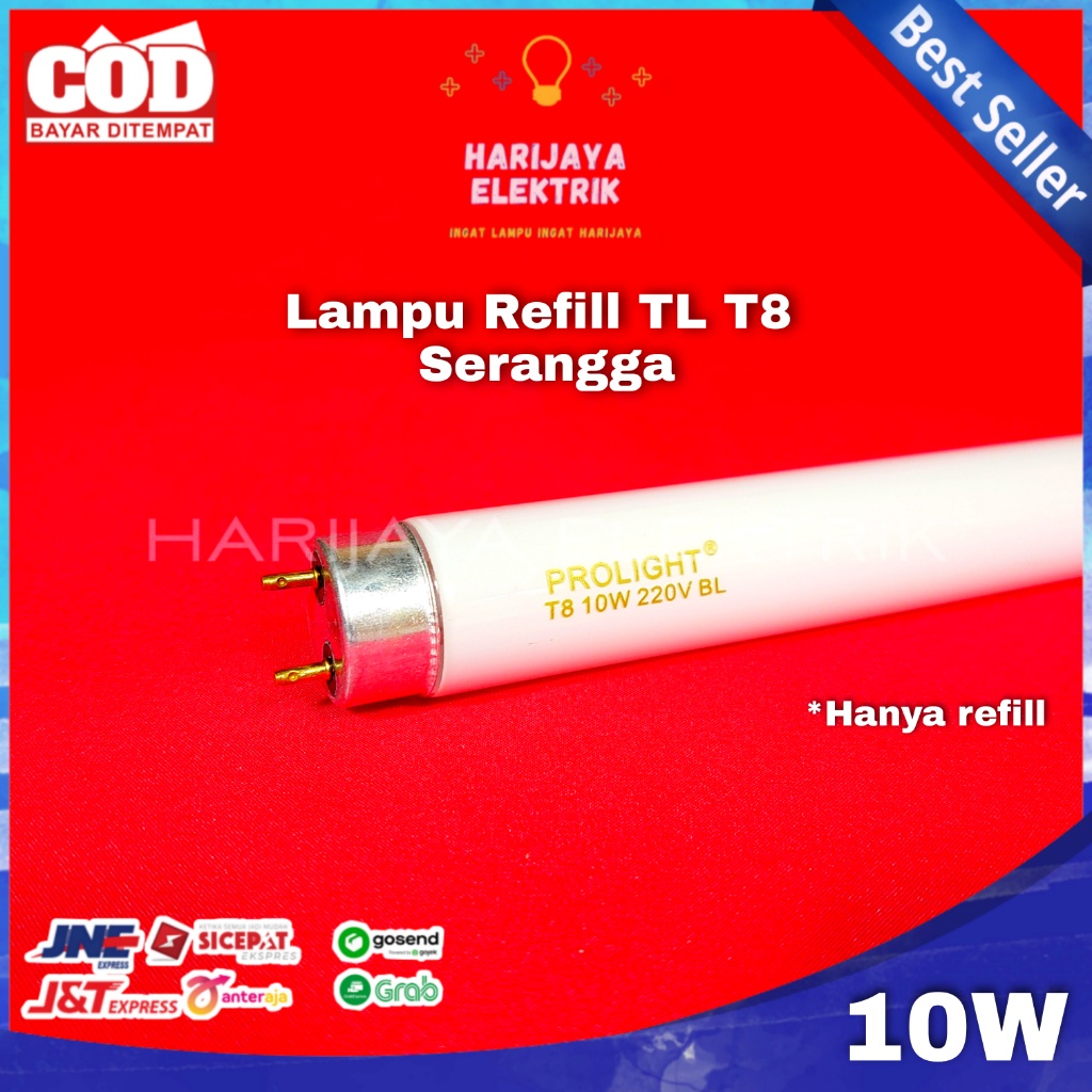 LAMPU NEON UV TL T8 REFILL 10 WATT BLACKLIGHT PEMBASMI SERANGGA INSECT