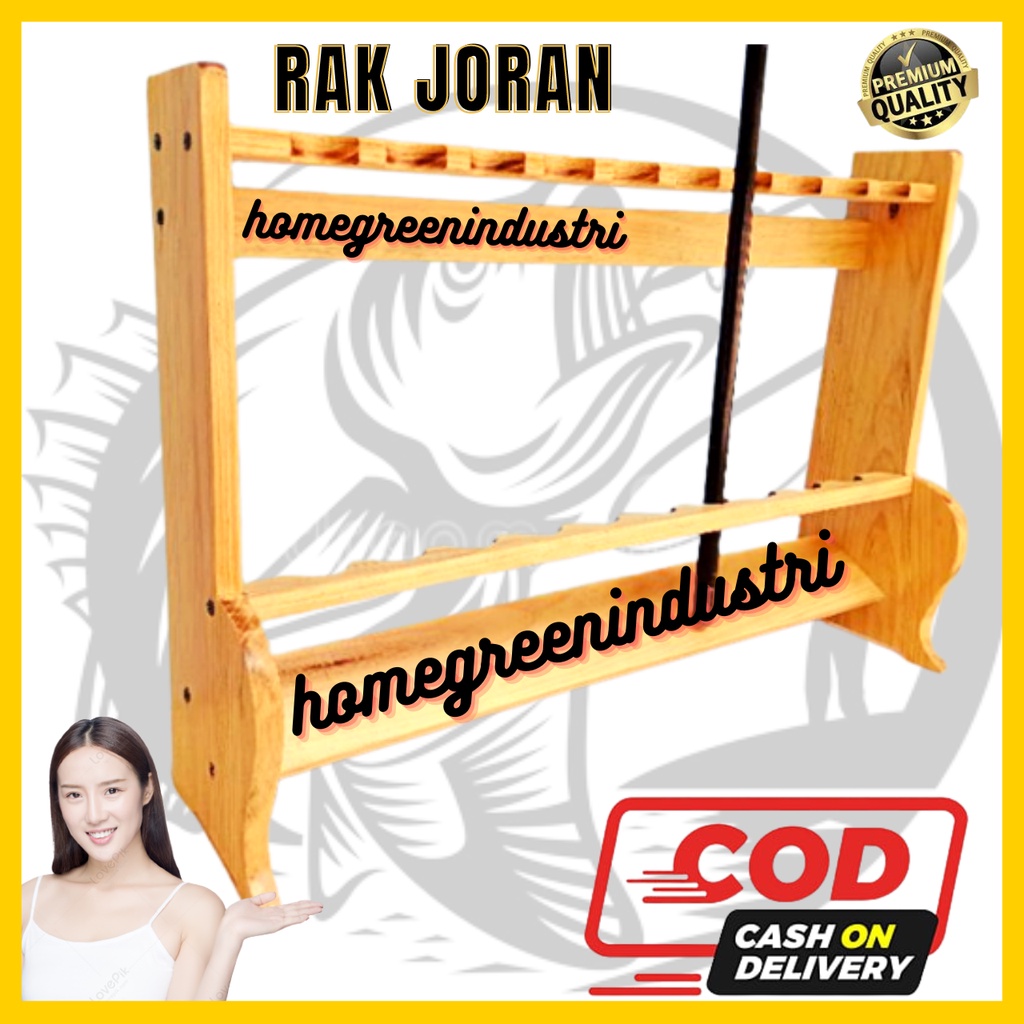 RAK JORAN PANCING TEGEK DINDING DAIDO KAYU RELIX NUSANTARA Alat Pancing > Joran & Gulungan Pancing h