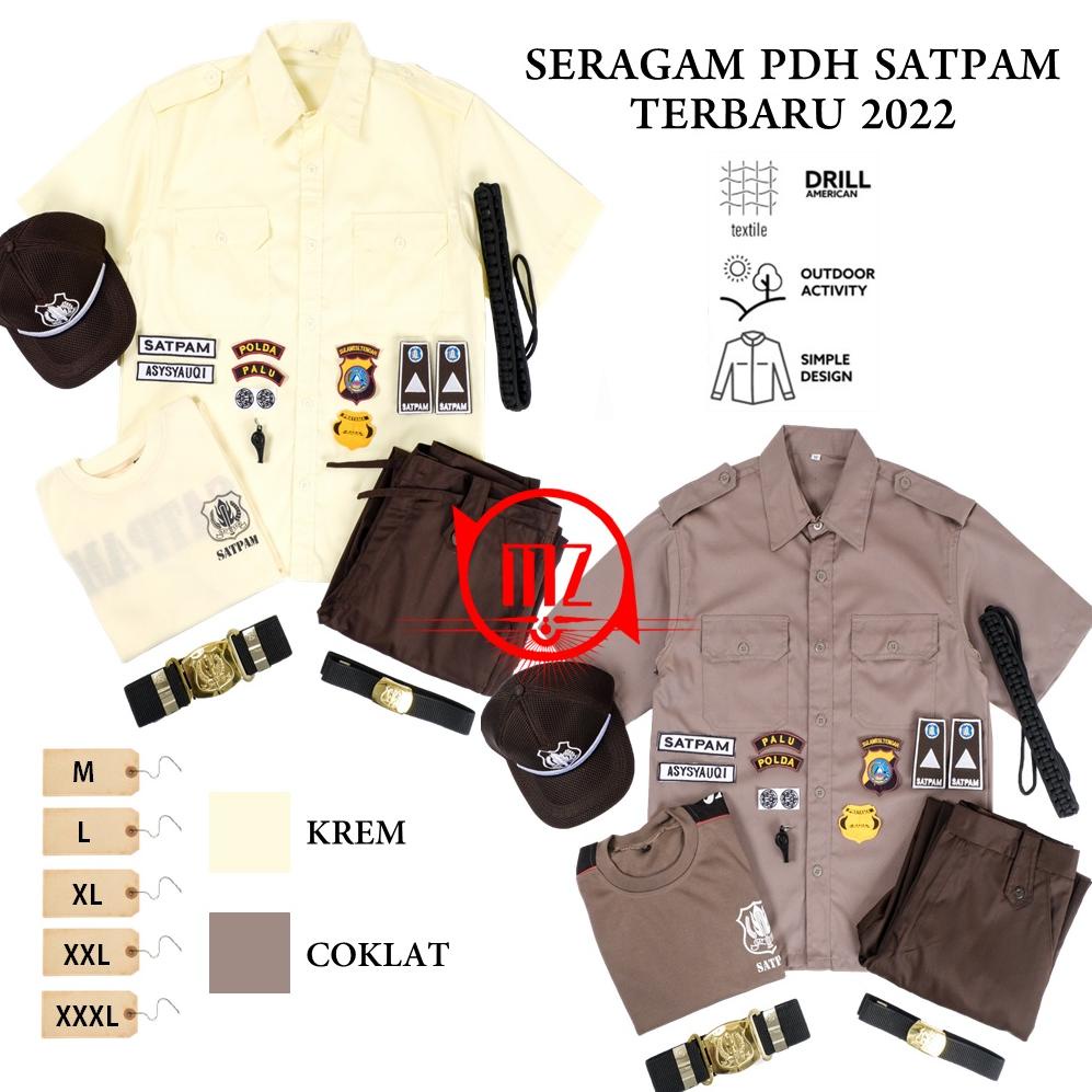 Baju Seragam PDH Security Satpam KREM COKLAT Baru Terbaru Setelan Dinas Harian Kerja Kantor PDL PSH 
