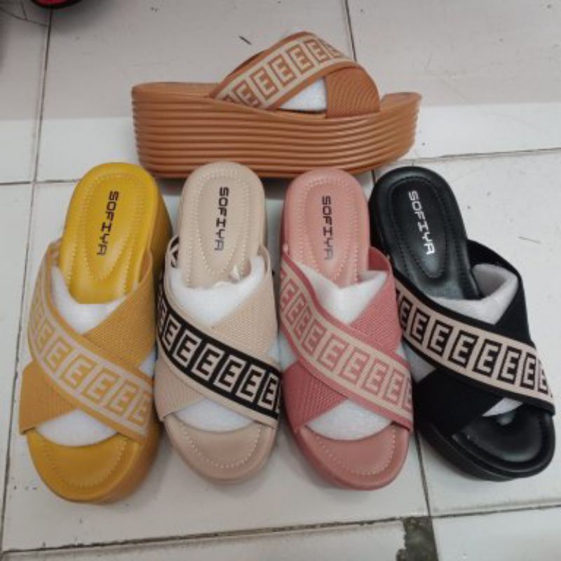 WEDGES EMPUK MODEL SILANG | SOFIYA 7988-7