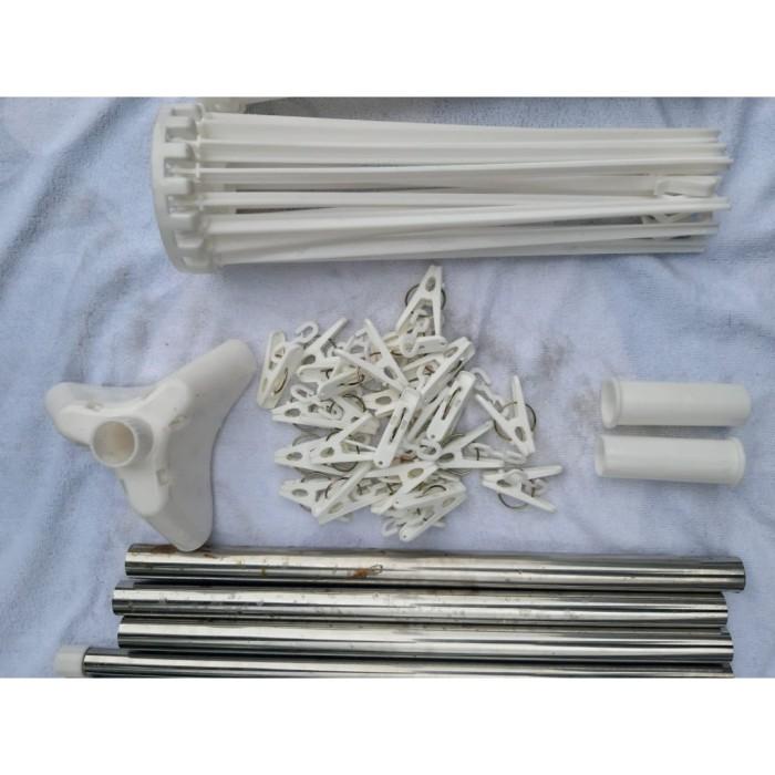 Jemuran baju bayi gantungan berdiri 3 susun menara jemuran handuk RIJE