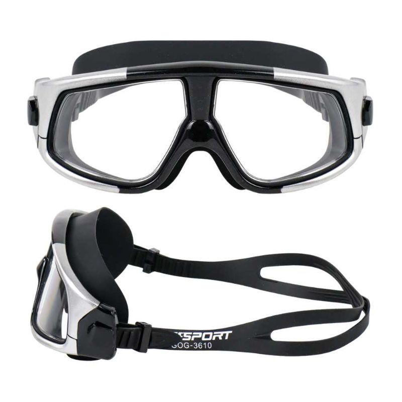 TaffSPORT Kacamata Renang Polarizing UV Protection Anti Fog - GOG-3610 Silver Hitam