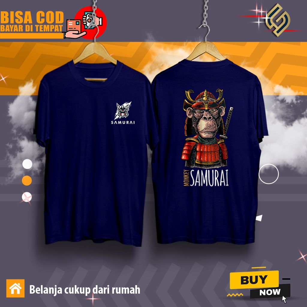 baju kaos M2 - Samurai - 1 pria distro t shirt murah keren dewasa Baju distro Kaos pria wanita