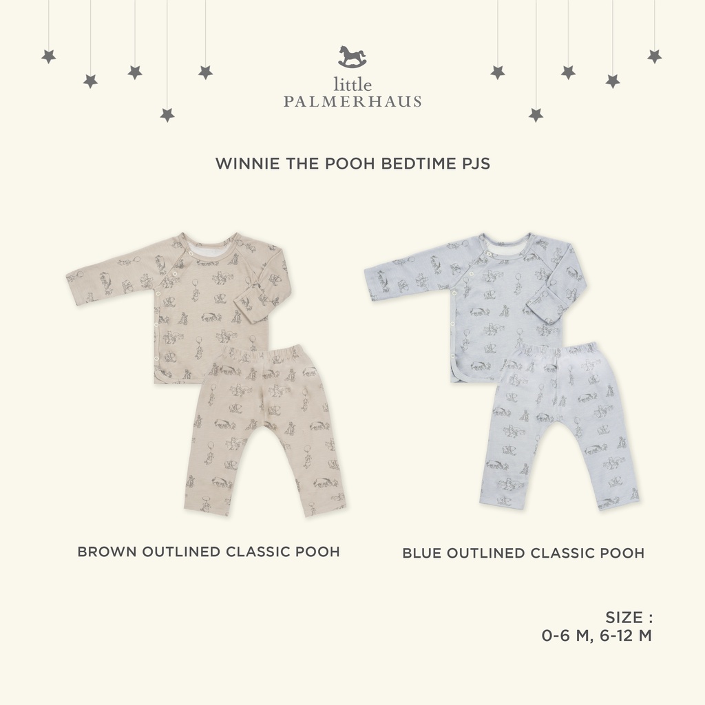 Little Palmerhaus Bed Time Pjs 0-12 Bulan Bedtime Kimono Piyama Bayi Winnie The Pooh Series CBKS