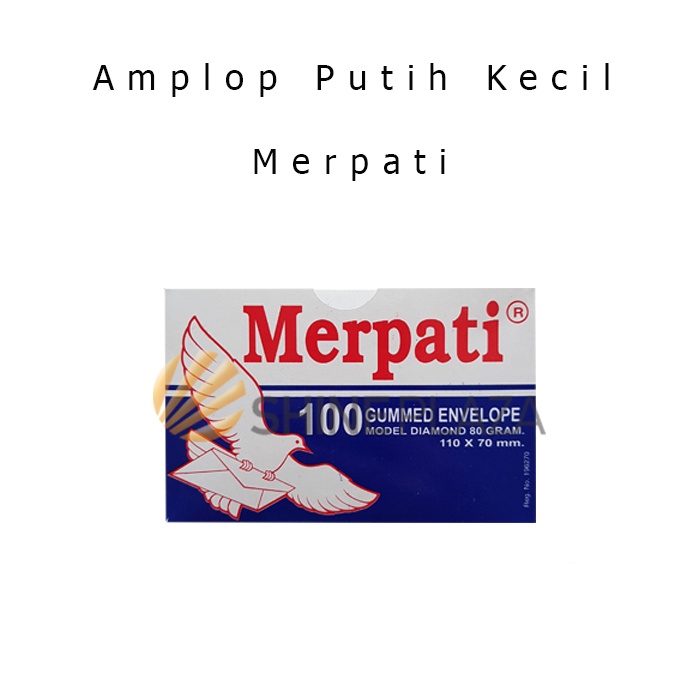 

Amplop Putih Kecil Polos Merpati - White Gummed Envelope