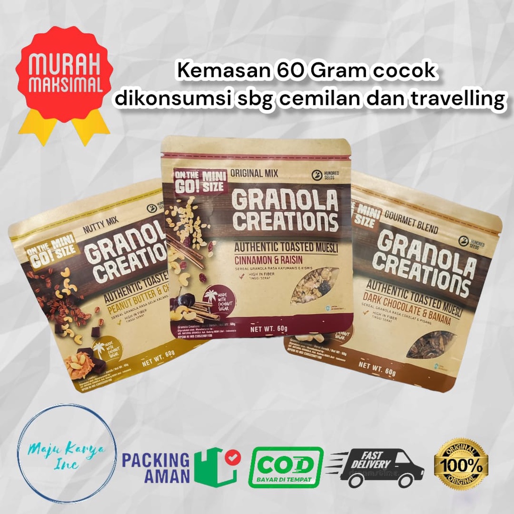 Hundred Seeds-Granola creation 60 grm Cinamon Chocolate Banana Peanut