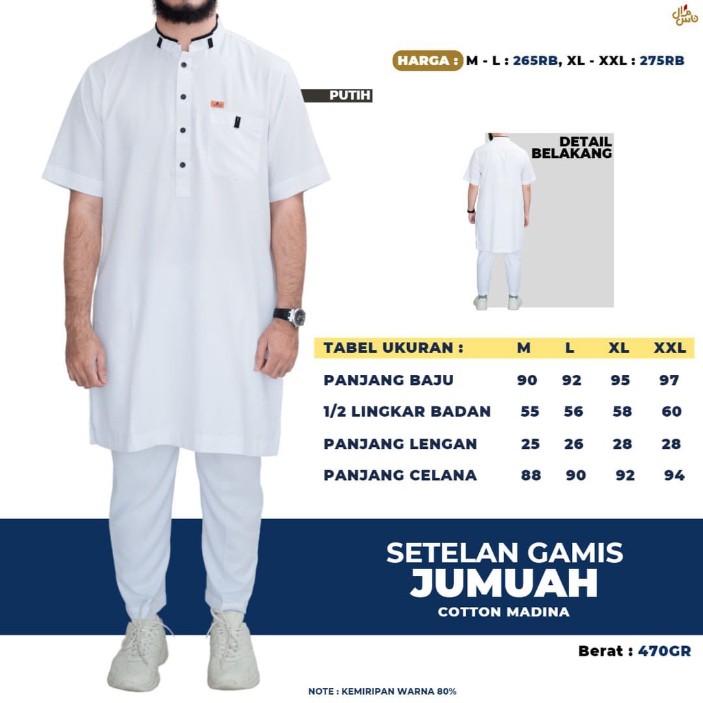 Setelan baju gamis / koko pria muslim baju sholat bagus dan murah