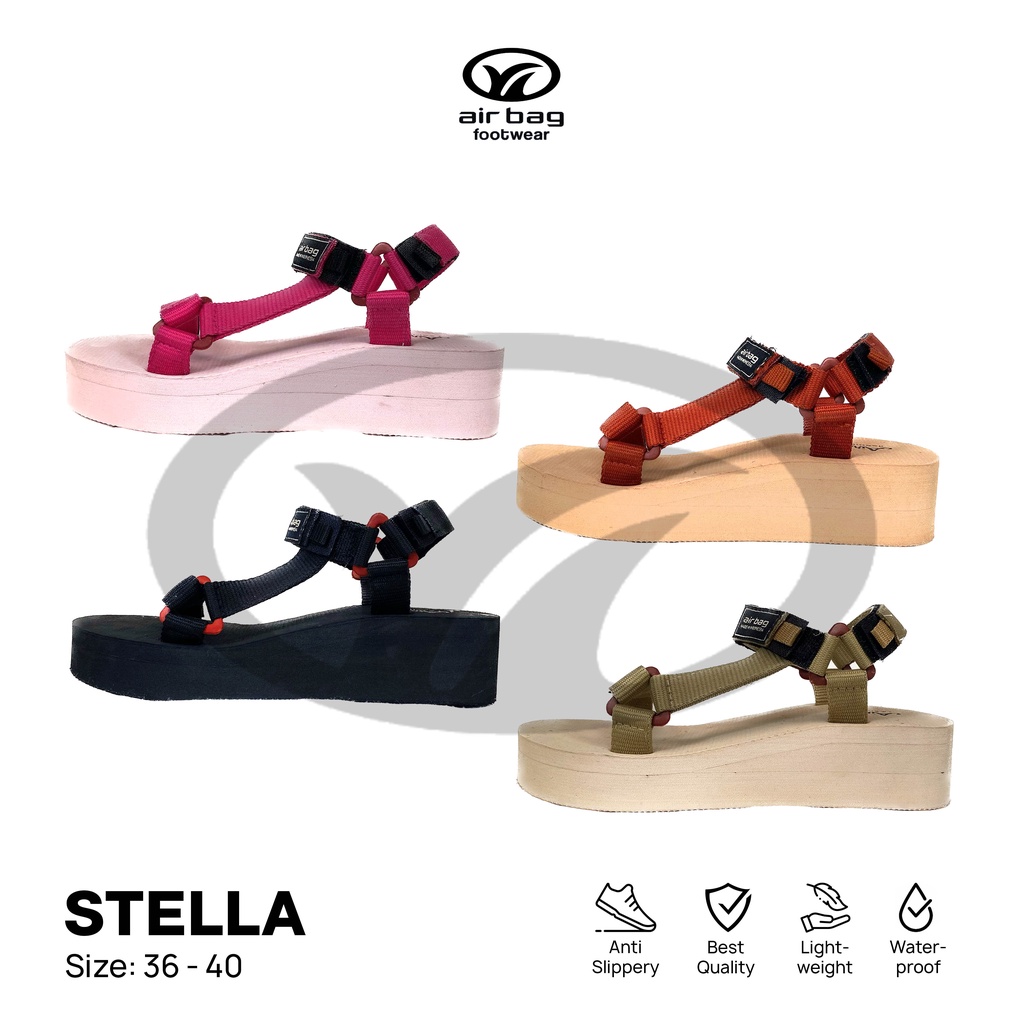 Unik Stella - Airbag Footwear Sandal Gunung Wanita Sandal Wedges Fashion Sandal Casual Travelling