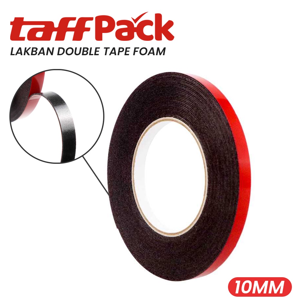 Lakban Double Tape Foam 10m 10 mm - Red