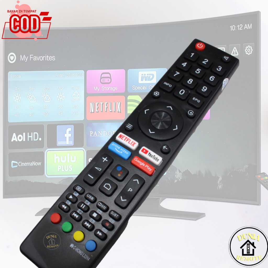 Remot Remote Smart TV CHANGHONG LCD LED TYPE L32H4 Android Smart TV tanpa setting