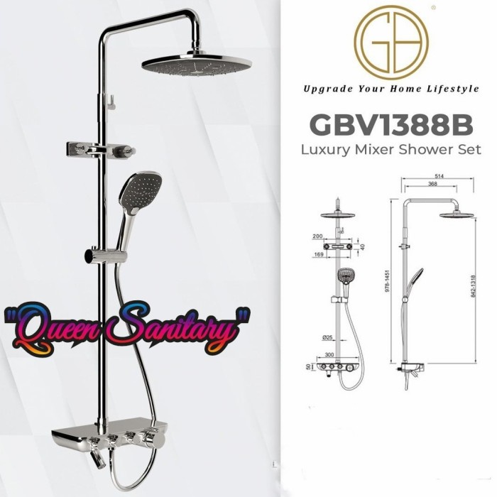 Terlaris Shower Black Original Germany Brilliant Gbv 1388B /Gbv1388B /Gbv1388 B