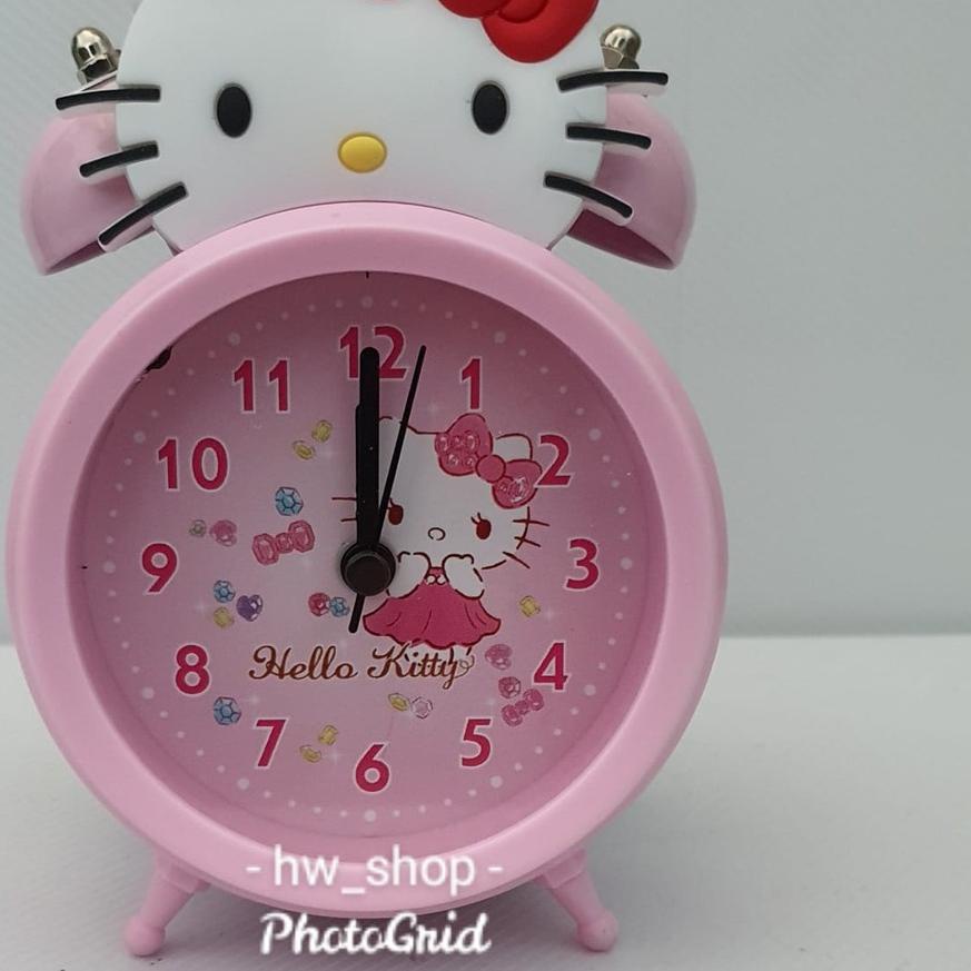 ✿ Jam Weker Hellokity Diameter 7,5cm / Jam Alarm / Jam Weker Doraemon ✦