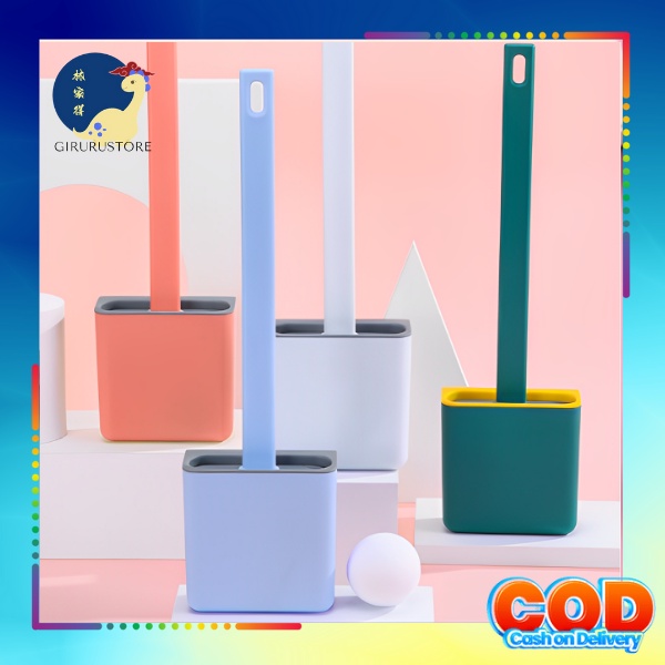 SIKAT TOILET FLEKSIBEL BERBULU HALUS &amp; TIDAK LENGKET KOTORAN / TOILET BRUSH FLEXIBLE / Sikat Toilet Silikon Brush Silicone Sikat Pembersih WC Import Grosir / Sikat Kloset Silikon WC Toilet Brush Desain Korea Warna Shabby / Sikat wc silikon / Alat Bersih