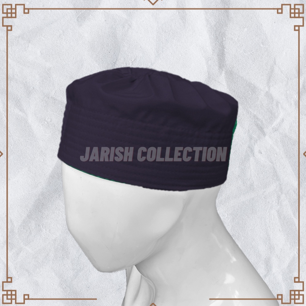 Peci Kopiah IJAZI Katun Polos Hijau Hitam Putih Abu Maroon Kopiah Sholat Santri Pria Dewasa Anak Laki Kopyah Bulat Haji Habib Syeikh Habaib Syech Haqqani HQ Kopeah Pesantren Malaysia Assagofah Terompah Oman Madinah Mesir Turki Pakistan Afghanistan Ori NU