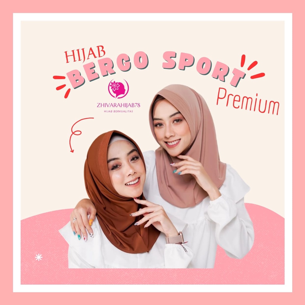 Hijab Sport / Bergo Sport / Hijab Instan Bergo Sport Premium