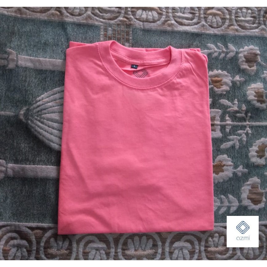 Promo Kaos Polos Lengan Pendek Cotton Combed 30s Pink Salem Termurah!!!