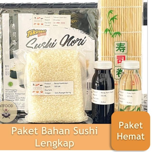 

✿ Paket Sushi Lengkap Nori Tokinori Rumput Laut Kering Halal ➼