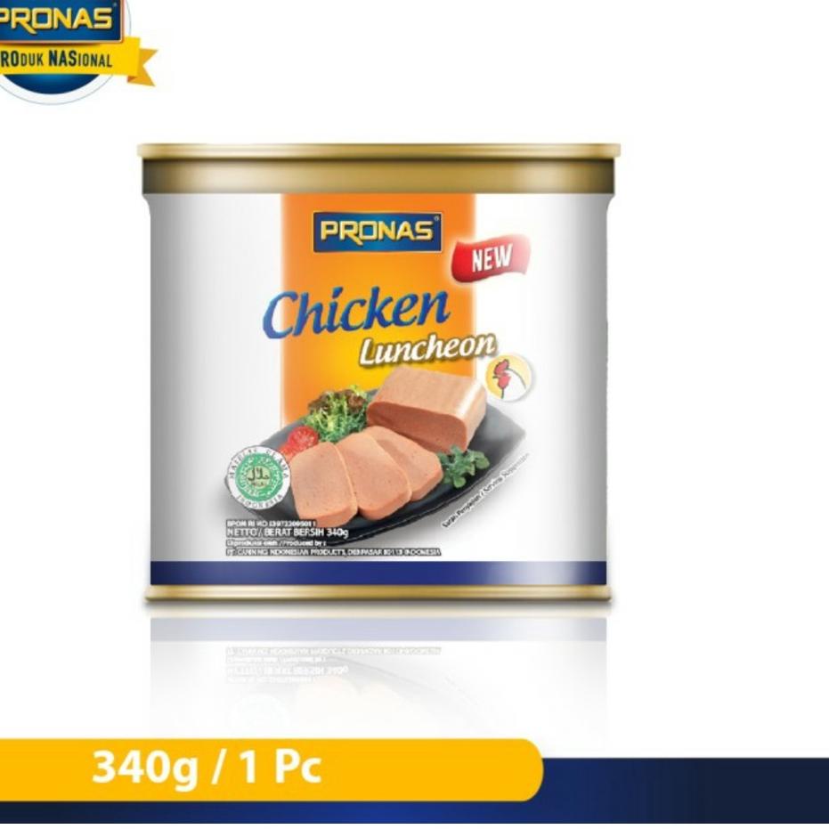 

Suplier1 Pronas Chicken Luncheon Daging Blok Ayam Serbaguna 340gr Kaleng