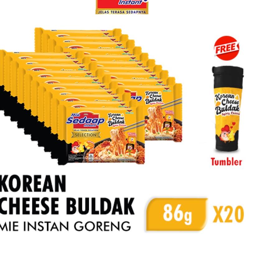 

➤ Mie Sedaap Korean Cheese Buldak 86 gr x20 Free Tumbler ♝