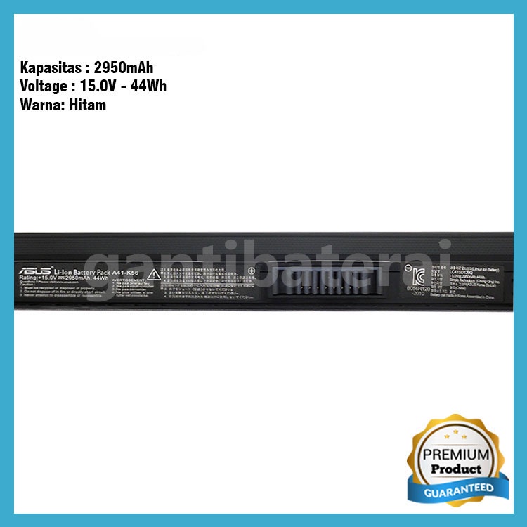 Baterai Asus A46 A46C A46CA A46CB A46CM A46 K46CA K46CB K46CM S56 A56 A41-K56