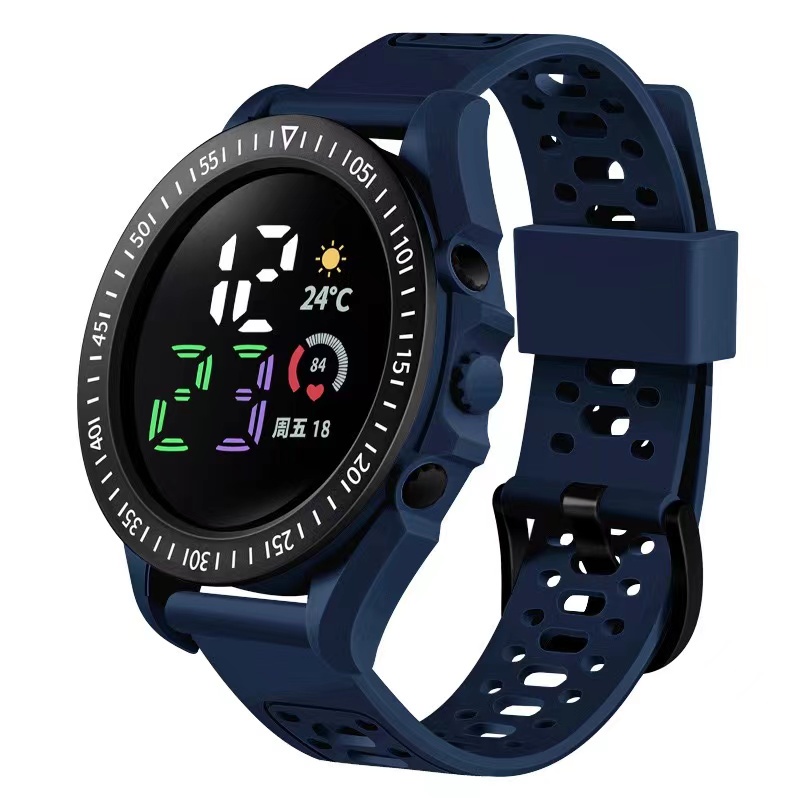 COD Jam Tangan Couple Pria Wanita Watch Free Baterai Digital Rubber Elektronik Touch Screen LED M183