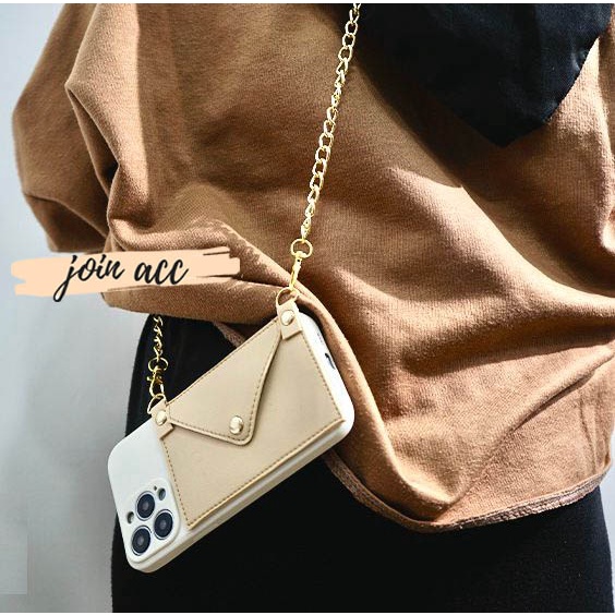 SoftCase Dompet + Rantai Sling For Type Oppo A96 A76 A15 A16 A76 A54 A12 A5S A53 A33 A16E A16K RENO 