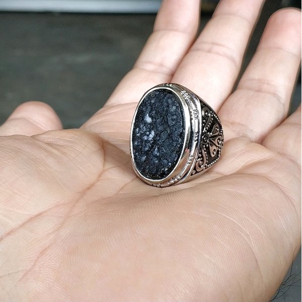 Batu Cincin  BATU AKIK NATURAL SATAM - METEOR BANGKA BELITUNG PGS607
