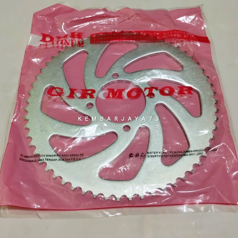 Gir Gear Ger Belakang RX King Jupiter Z MX Vega R ZR New Old Ukuran 60T