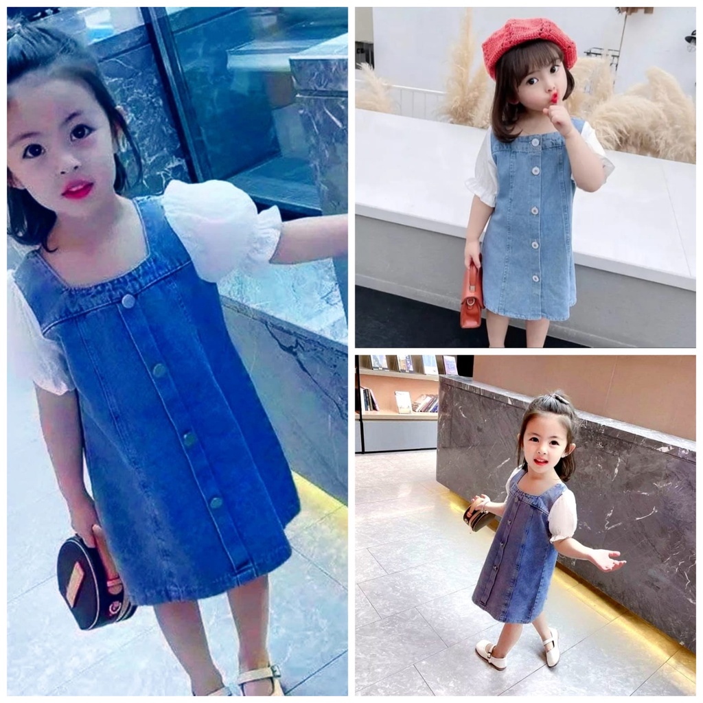 Dress Jeans Anak 1-6 Tahun Dress Denim Anak Perempuan