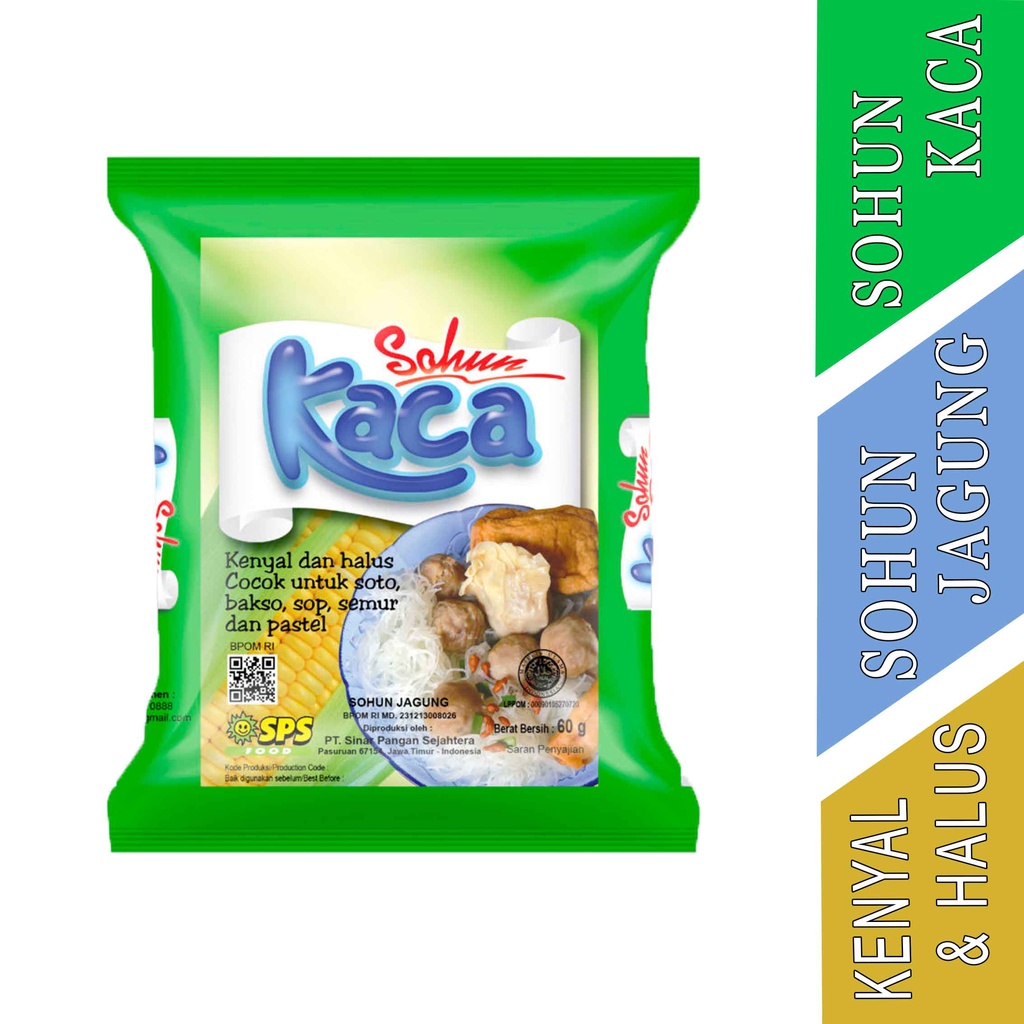 

Sohun Kenyal & Halus- Sohun Kaca- Sohun Jagung- 60g