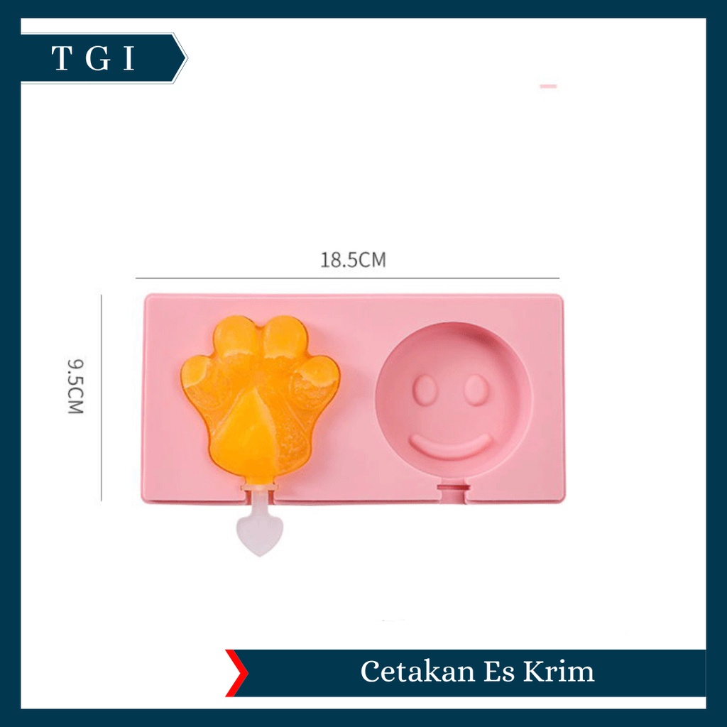 TGI - CETAKAN ICE CREAM POPSICLE AGAR KUE / CETAKAN STICK ES KRIM / CETAKAN ES KRIM STICK SILIKON