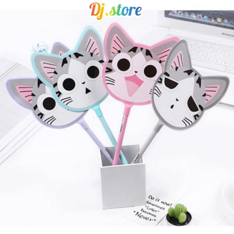 

❤️DJS❤️ Pulpen Lucu/Pulpen kipas motif Kucing/ Pen unik gemoy cantik