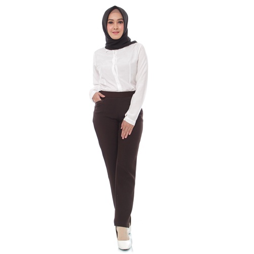 NHM Celana Panjang Bahan Wanita, Celana Kantor Formal Celana Kerja 106 Basic Jumbo Big Size Celana Kerja Bahan Bestseller